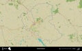 Bashkia Elbasan outlined, Albania. Topographic Humanitarian Royalty Free Stock Photo