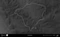 Bashkia Klos outlined, Albania. Grayscale Royalty Free Stock Photo
