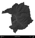 Bashkia Librazhd, Albania, isolated on white. Grayscale Royalty Free Stock Photo
