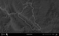 Bashkia Permet outlined, Albania. Grayscale Royalty Free Stock Photo