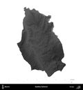 Bashkia Selenice, Albania, isolated on white. Grayscale Royalty Free Stock Photo