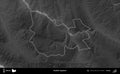 Bashkia Tepelene outlined, Albania. Grayscale Royalty Free Stock Photo