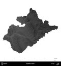 Bashkia Tirane, Albania, isolated on white. Grayscale Royalty Free Stock Photo