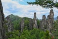 Forest scenery of the Inzer ridge at summer Royalty Free Stock Photo