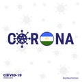 Bashkortostan Coronavirus Typography. COVID-19 country banner