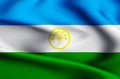 Bashkortostan flag illustration Royalty Free Stock Photo