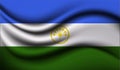 Bashkortostan Realistic waving Flag Design Royalty Free Stock Photo