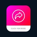 Basic, Arrow, Right, Ui Mobile App Button. Android and IOS Line Version Royalty Free Stock Photo