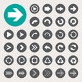 Basic arrow sign icons set Royalty Free Stock Photo