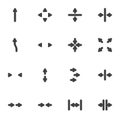 Basic arrows vector icons set Royalty Free Stock Photo