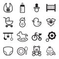 Basic baby icons set