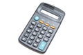A basic black plastic housing scientific calculator powered by battery and solar power Royalty Free Stock Photo