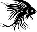 Angelfish - minimalist and flat logo - vector illustration