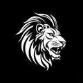 Lion - minimalist and flat logo - vector illustration Royalty Free Stock Photo