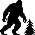 Bigfoot - minimalist and simple silhouette - vector illustration Royalty Free Stock Photo