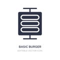 basic burger icon on white background. Simple element illustration from Business concept