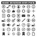 Basic Business Icons Collection Royalty Free Stock Photo