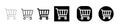 Basic business online shopping vector icons Royalty Free Stock Photo