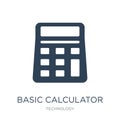 basic calculator icon in trendy design style. basic calculator icon isolated on white background. basic calculator vector icon