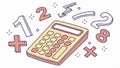 Basic Calculator Tool, Math and Calculation Instrument vector design Generative AI