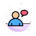 Basic, Chatting, User Abstract Flat Color Icon Template