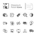 Shipping & logistics related icons.