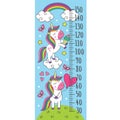 Growth measure with cute little unicorns