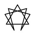 Enneagram icon , vector illustration Royalty Free Stock Photo