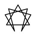 Enneagram icon , vector illustration