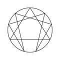 Enneagram icon , vector illustration Royalty Free Stock Photo