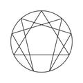 Enneagram icon , vector illustration