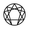 Enneagram icon , vector illustration Royalty Free Stock Photo