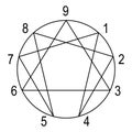 Enneagram icon , vector illustration