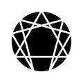 Enneagram icon , vector illustration Royalty Free Stock Photo