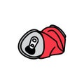 Crushed can icon, vector illustration Royalty Free Stock Photo