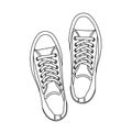 Sport shoes sneakers , vector illustration Royalty Free Stock Photo