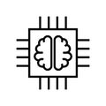 Artificial Intelligence icon, vector illustration Royalty Free Stock Photo