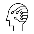 Artificial Intelligence icon, vector illustration Royalty Free Stock Photo