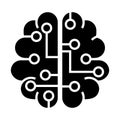 Artificial Intelligence icon, vector illustration Royalty Free Stock Photo
