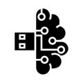 Artificial Intelligence icon, vector illustration Royalty Free Stock Photo
