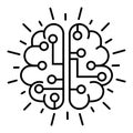 Artificial Intelligence icon, vector illustration Royalty Free Stock Photo