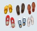 Shoes top view., vector illustration Royalty Free Stock Photo