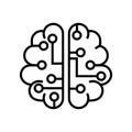 Artificial Intelligence icon, vector illustration Royalty Free Stock Photo