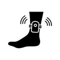 Ankle monitor icon, vector illustration