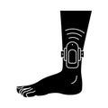 Ankle monitor icon, vector illustration