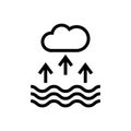 Evaporation icon, vector illustration