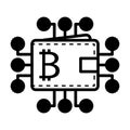 Wallet Bitcoin Icon a white background.