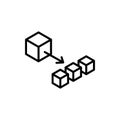 Microservices icon. vector on a white background.