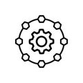 Microservices icon. vector on a white background.