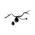 Roof leak icon on a white background. Royalty Free Stock Photo